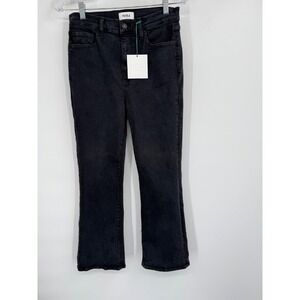 Pistola Black Denim Jeans Stretch Womens High Rise‎ Straight Sz 26 NWT